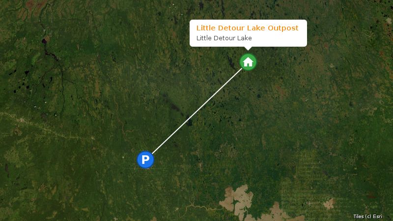 Map preview of the lake and surrounding area