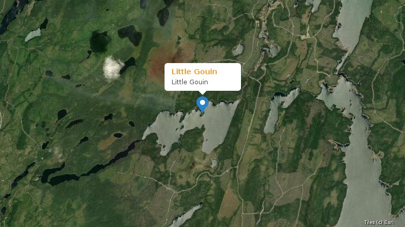 Map preview of the lake and surrounding area