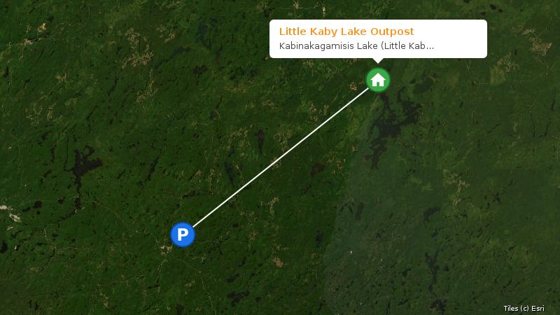 Map preview of the lake and surrounding area
