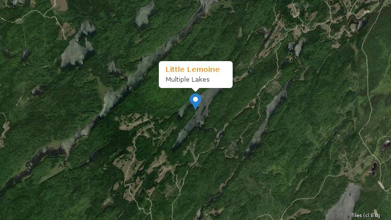 Map preview of the lake and surrounding area