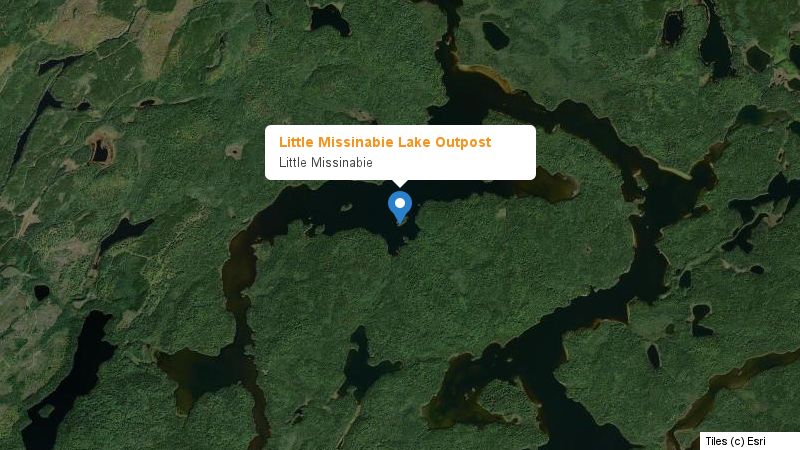 Map preview of the lake and surrounding area
