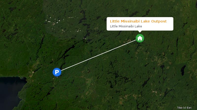 Map preview of the lake and surrounding area