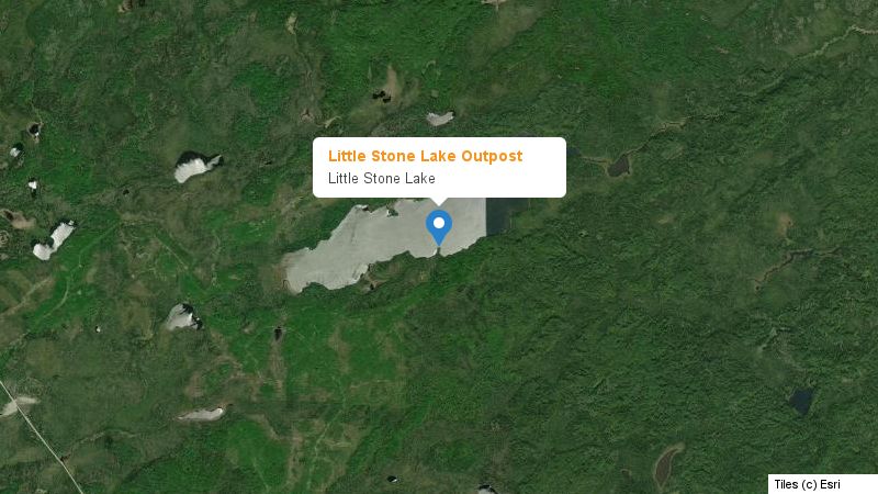 Map preview of the lake and surrounding area