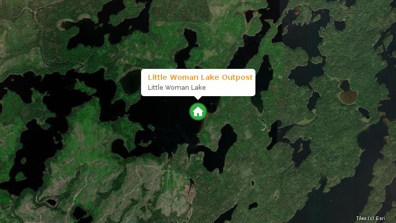 Map preview of the lake and surrounding area