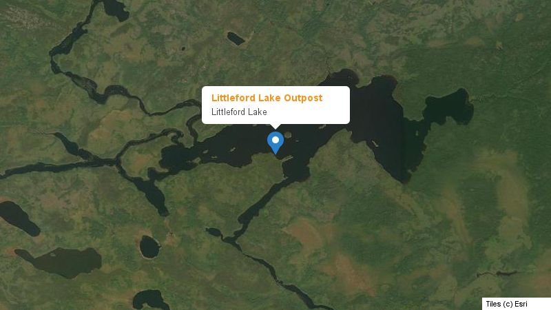 Map preview of the lake and surrounding area