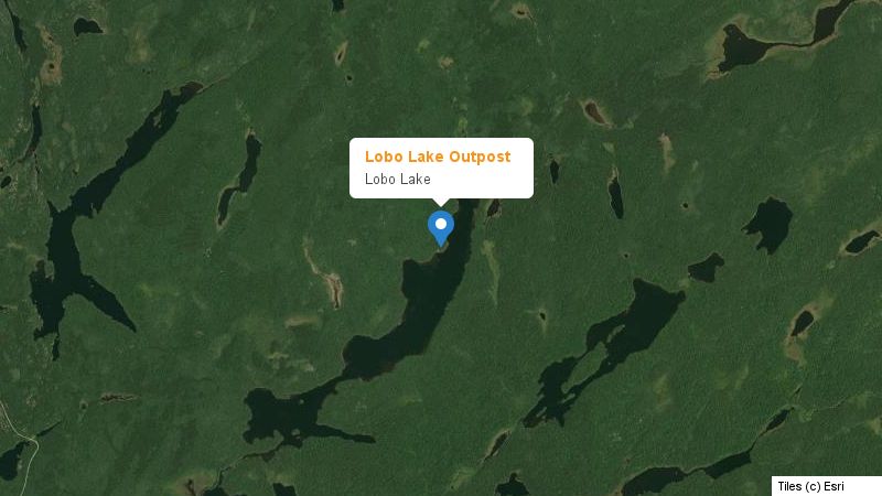 Map preview of the lake and surrounding area