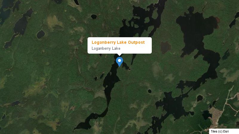 Map preview of the lake and surrounding area