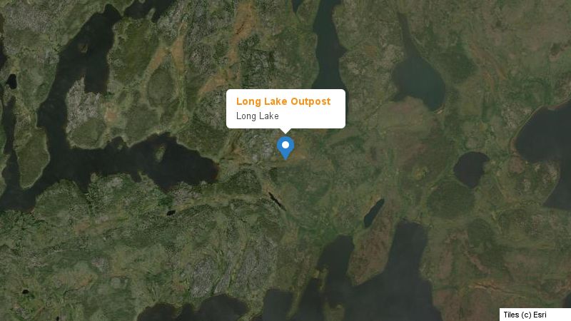 Map preview of the lake and surrounding area