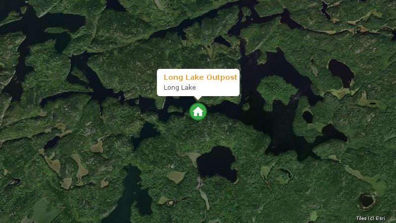 Map preview of the lake and surrounding area