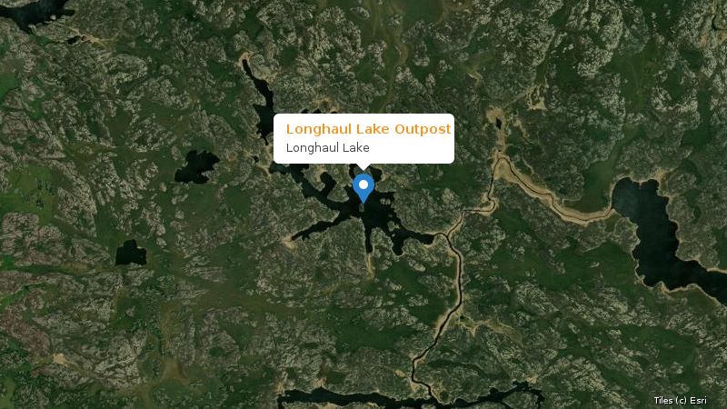 Map preview of the lake and surrounding area