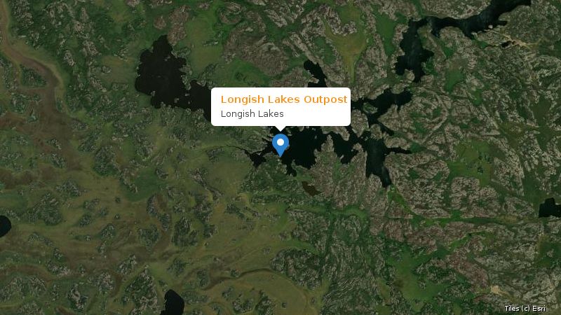 Map preview of the lake and surrounding area