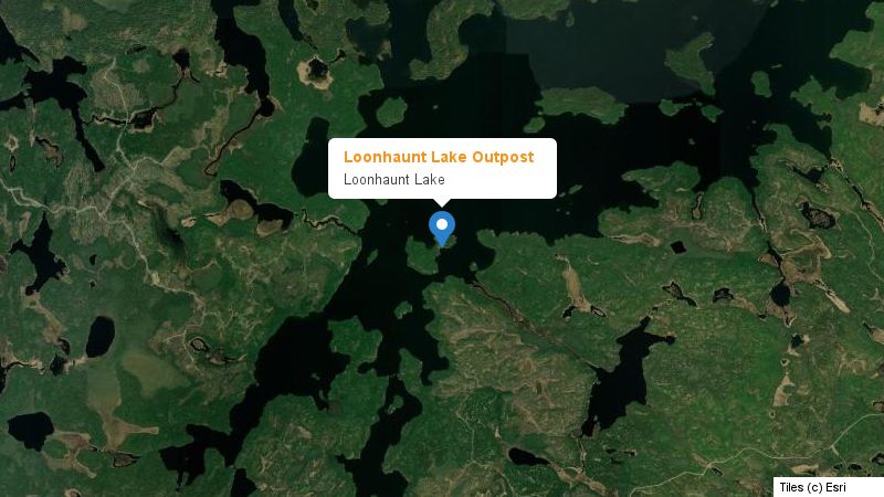 Map preview of the lake and surrounding area