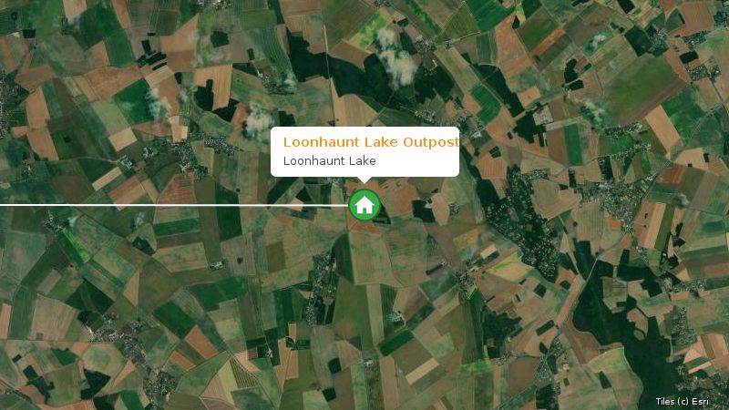 Map preview of the lake and surrounding area
