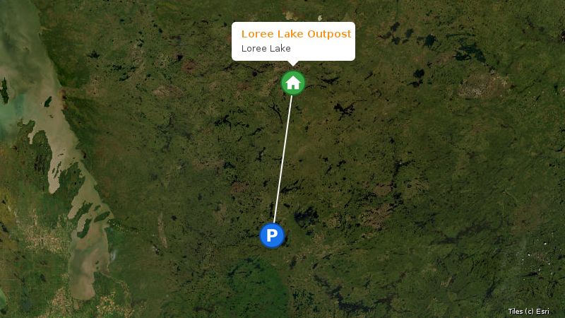 Map preview of the lake and surrounding area