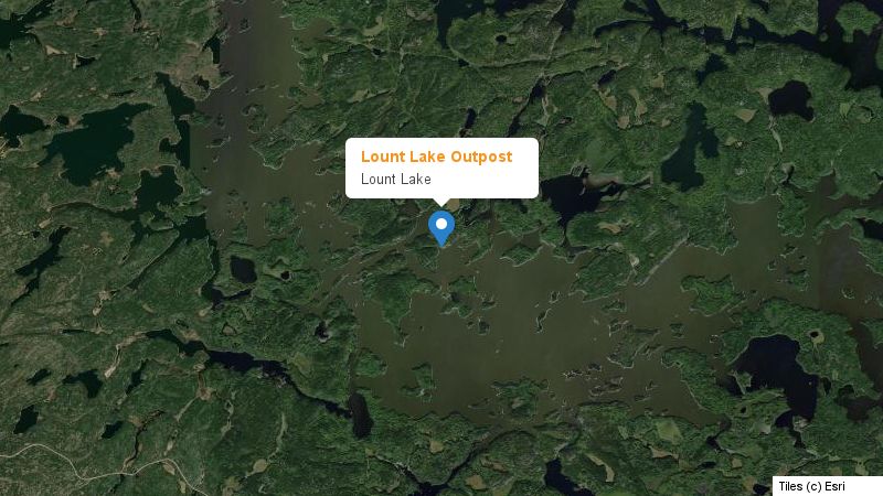 Map preview of the lake and surrounding area