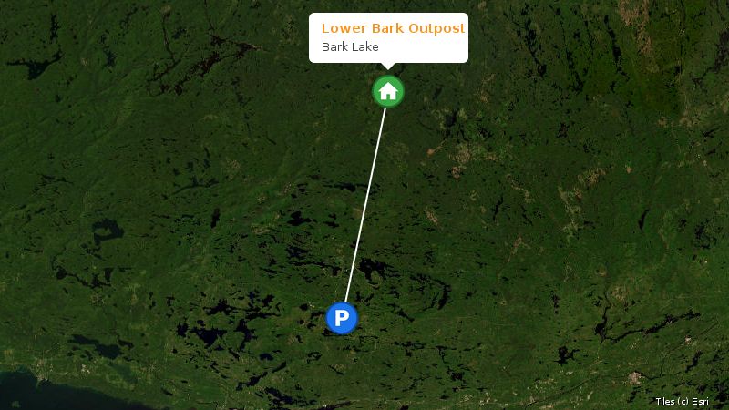 Map preview of the lake and surrounding area