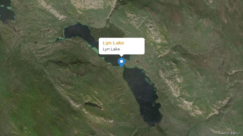 Map preview of the lake and surrounding area