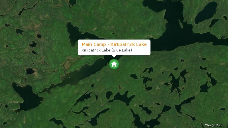 Map preview of the lake and surrounding area