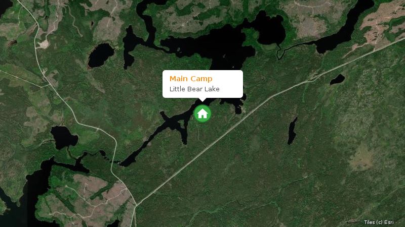 Map preview of the lake and surrounding area