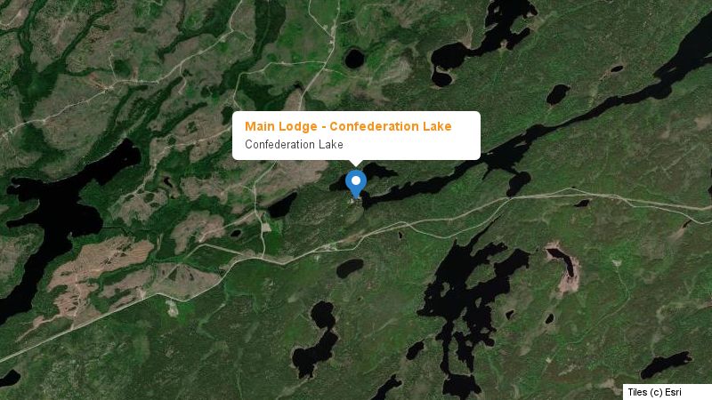 Map preview of the lake and surrounding area