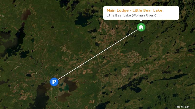 Map preview of the lake and surrounding area