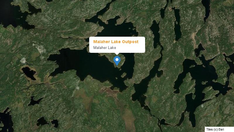 Map preview of the lake and surrounding area