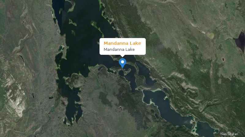 Map preview of the lake and surrounding area