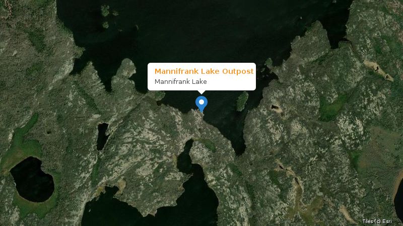 Map preview of the lake and surrounding area