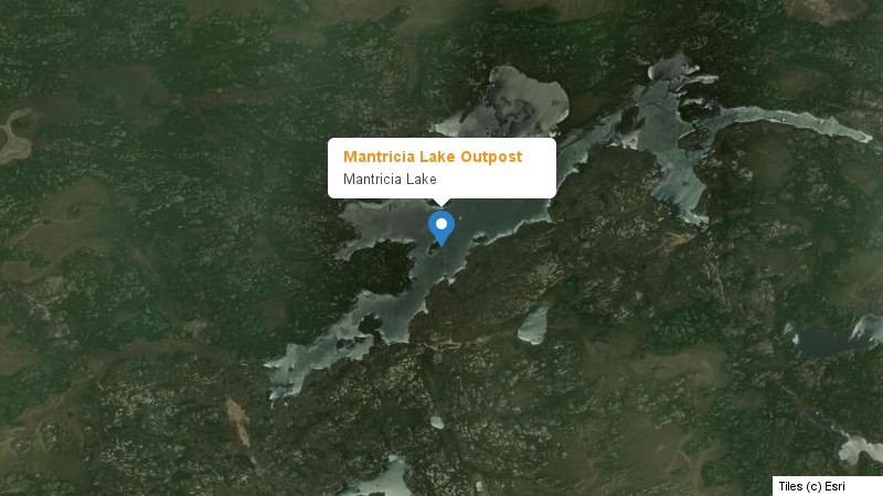 Map preview of the lake and surrounding area