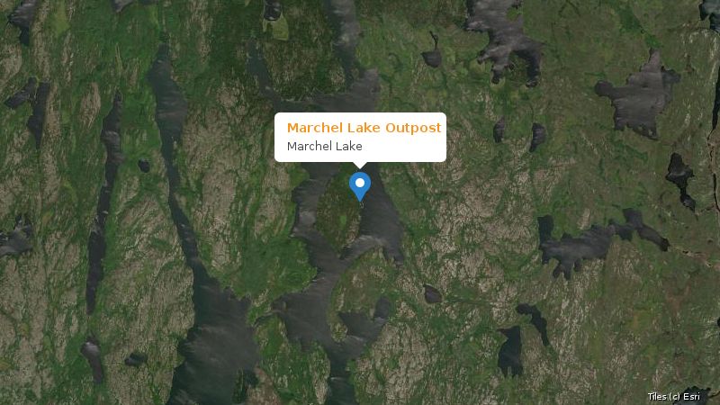 Map preview of the lake and surrounding area