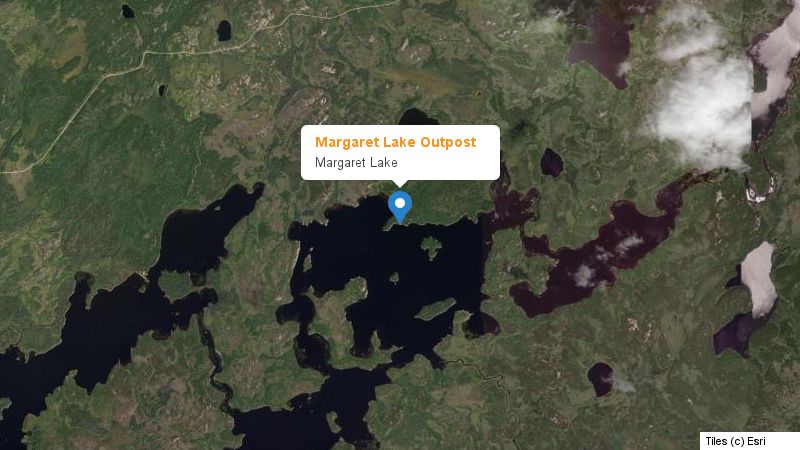 Map preview of the lake and surrounding area