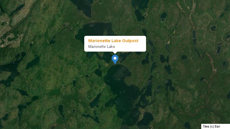 Map preview of the lake and surrounding area