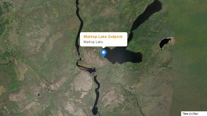 Map preview of the lake and surrounding area