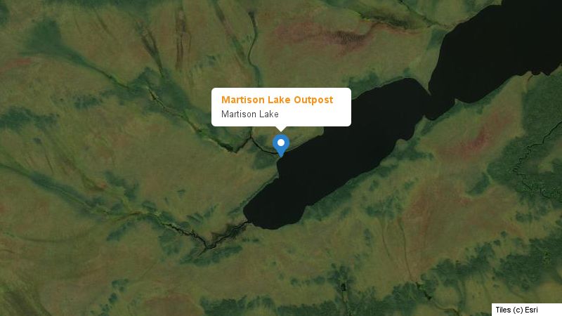 Map preview of the lake and surrounding area