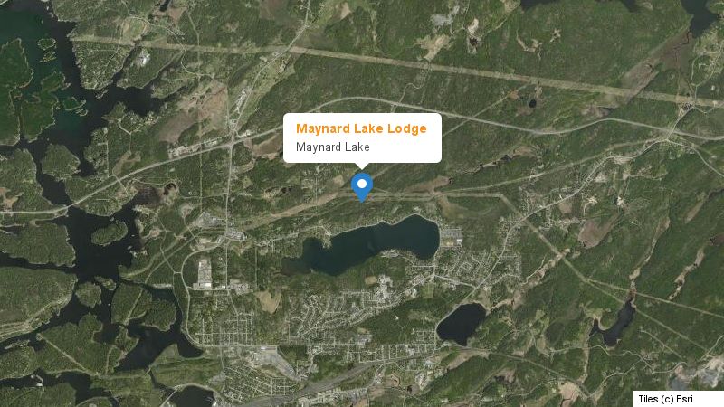 Map preview of the lake and surrounding area