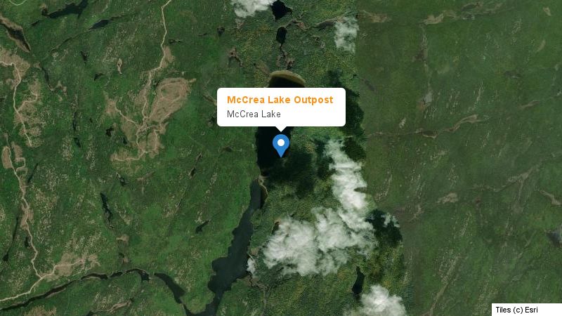 Map preview of the lake and surrounding area