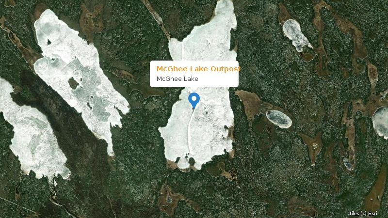 Map preview of the lake and surrounding area