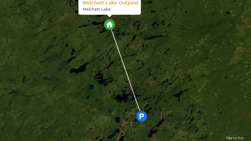 Map preview of the lake and surrounding area