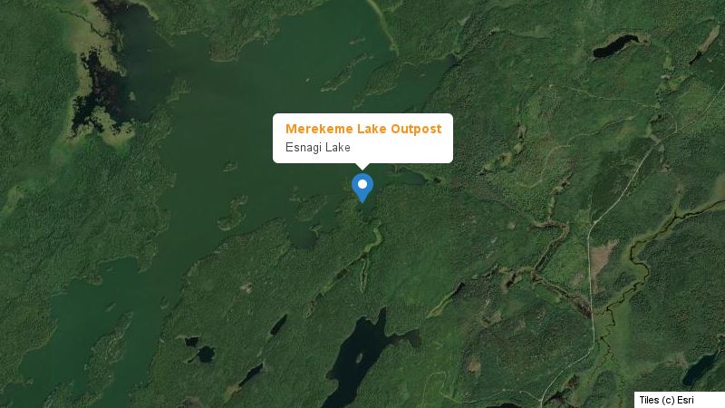 Map preview of the lake and surrounding area