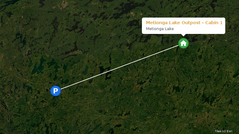 Map preview of the lake and surrounding area