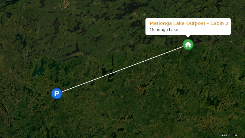 Map preview of the lake and surrounding area