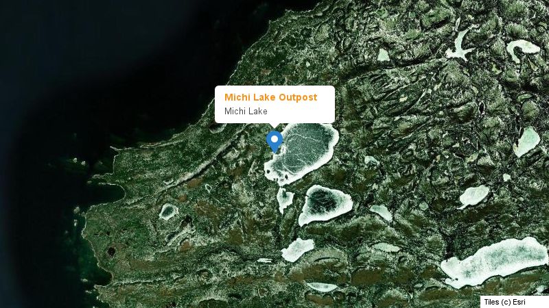 Map preview of the lake and surrounding area