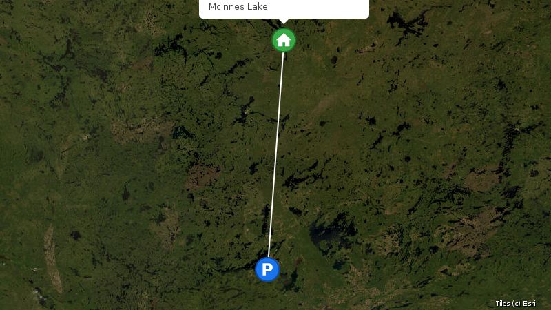 Map preview of the lake and surrounding area