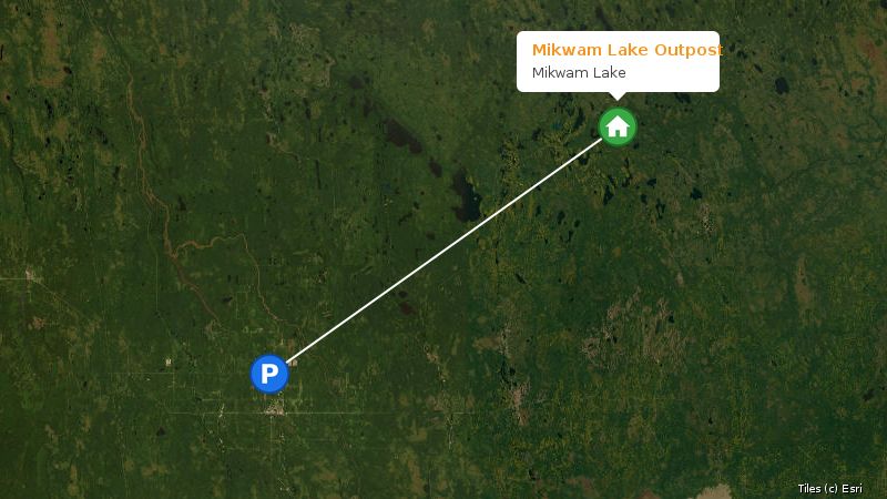 Map preview of the lake and surrounding area