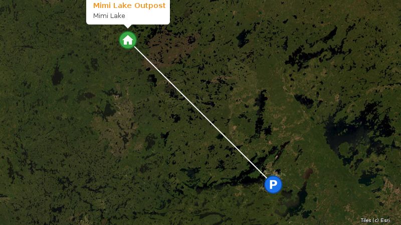 Map preview of the lake and surrounding area