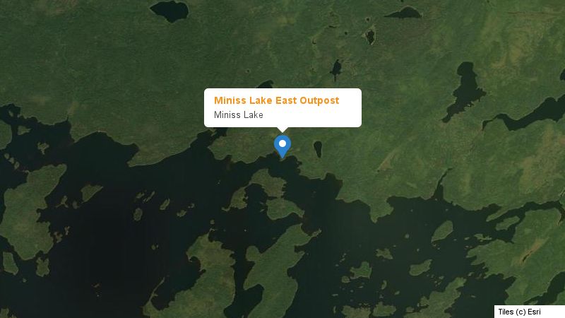 Map preview of the lake and surrounding area
