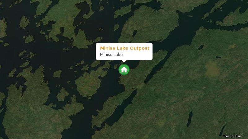 Map preview of the lake and surrounding area