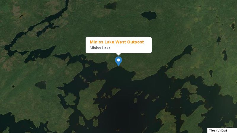 Map preview of the lake and surrounding area