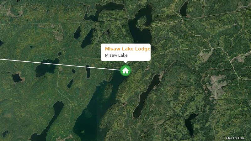Map preview of the lake and surrounding area