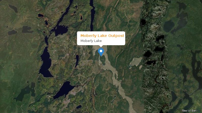 Map preview of the lake and surrounding area